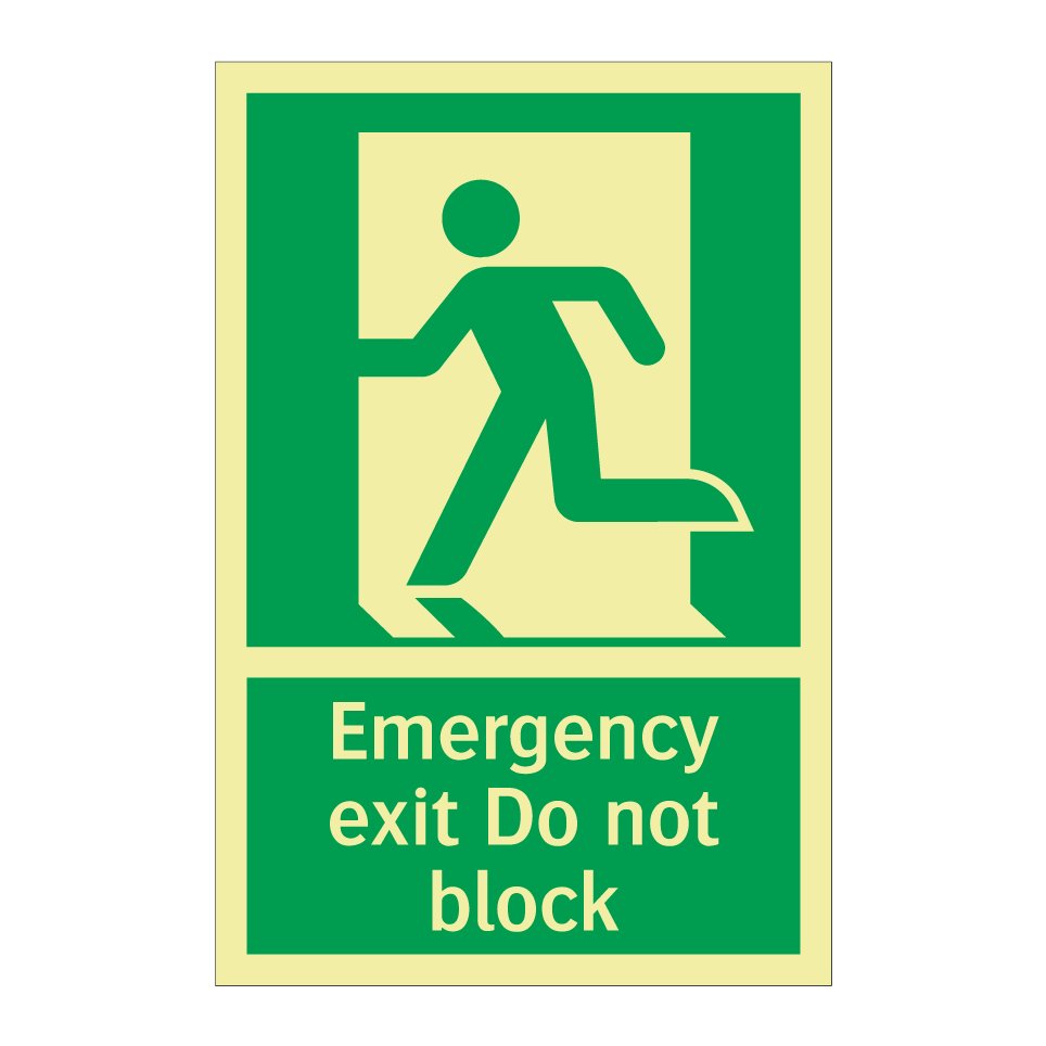 Emergency exit Do not block