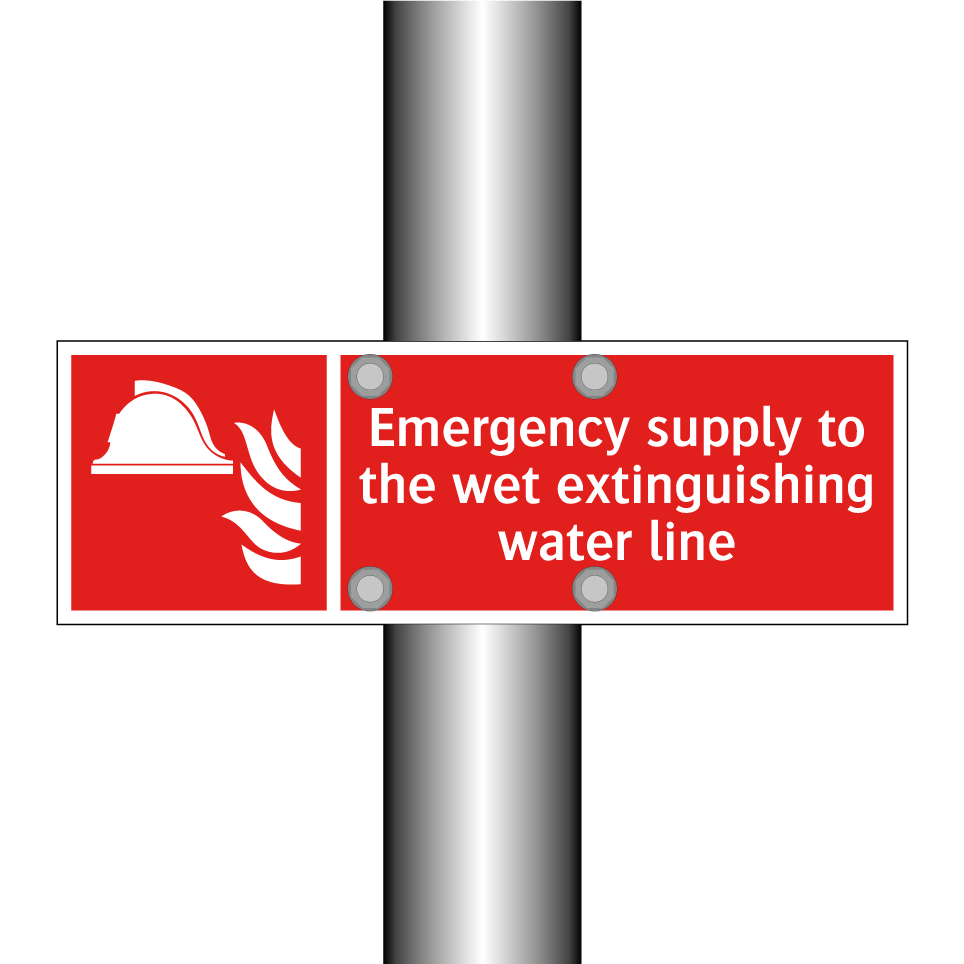 Emergency supply to the wet extinguishing water line