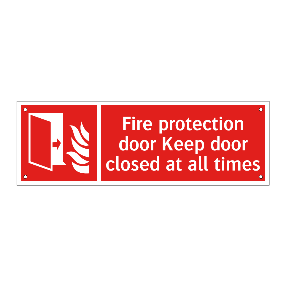 Fire protection door Keep door closed at all times