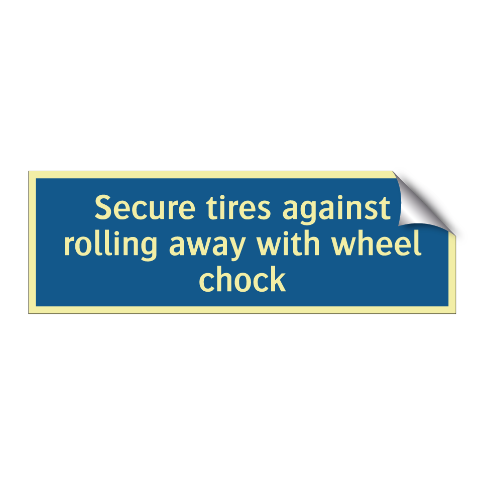 Secure tires against rolling away with wheel chock