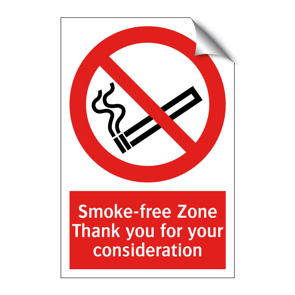 Smoke-free Zone Thank you for your consideration