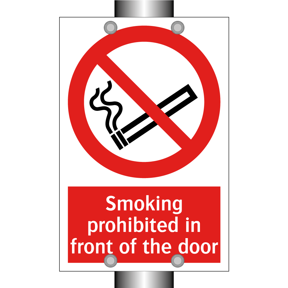 Smoking prohibited in front of the door
