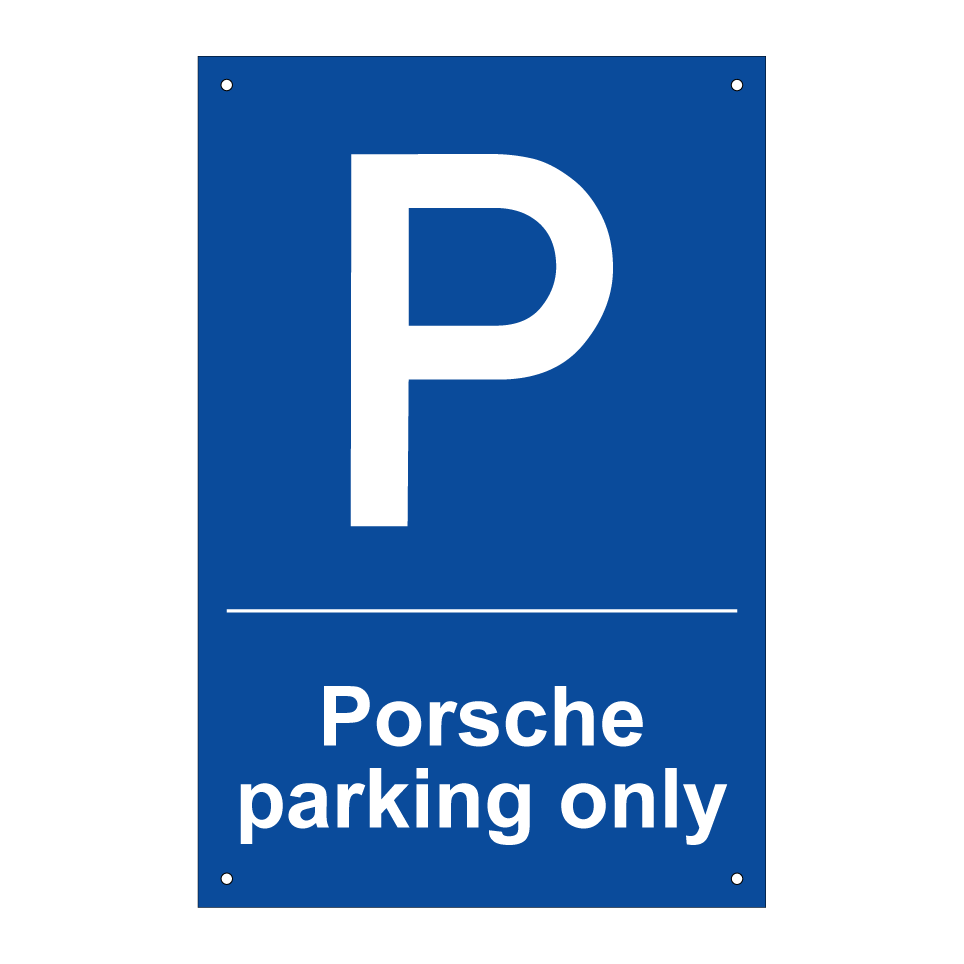 Porsche parking only