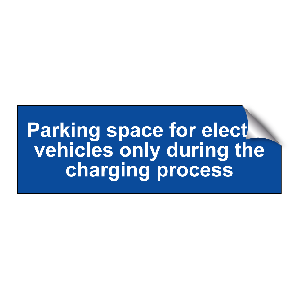 Parking space for electric vehicles only during the charging process