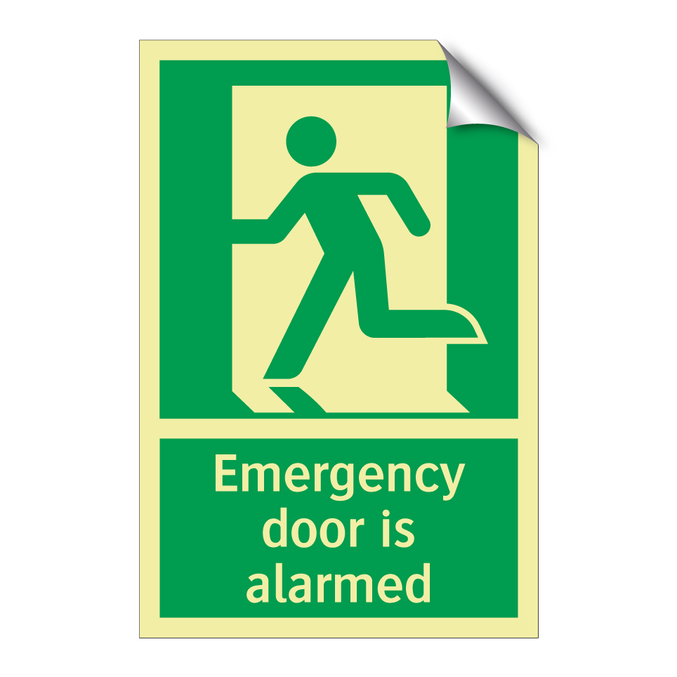 Emergency door is alarmed