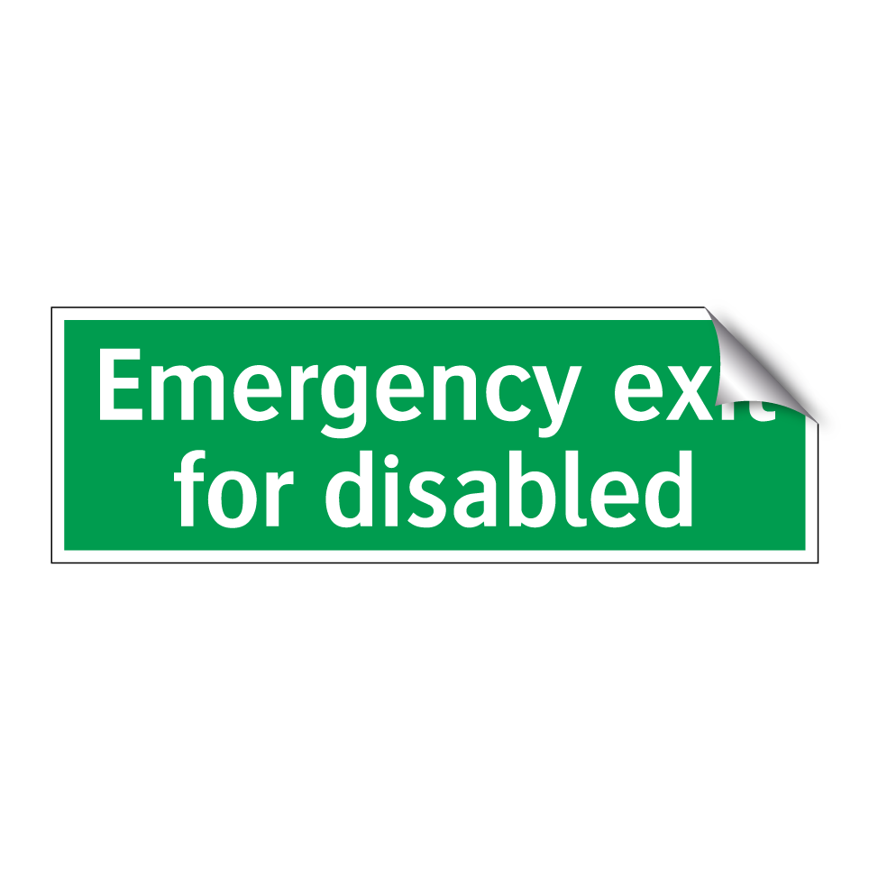 Emergency exit for disabled