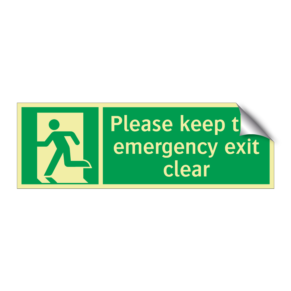 Please keep the emergency exit clear