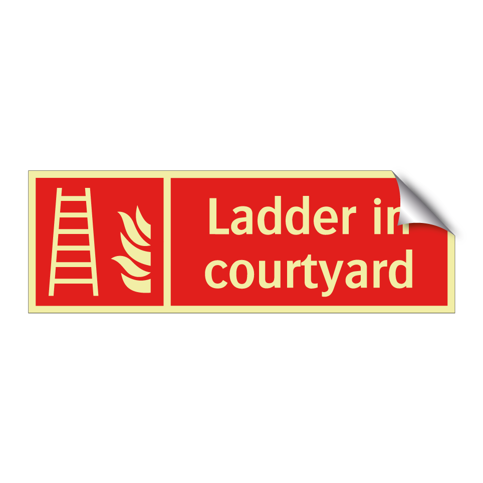 Ladder in courtyard