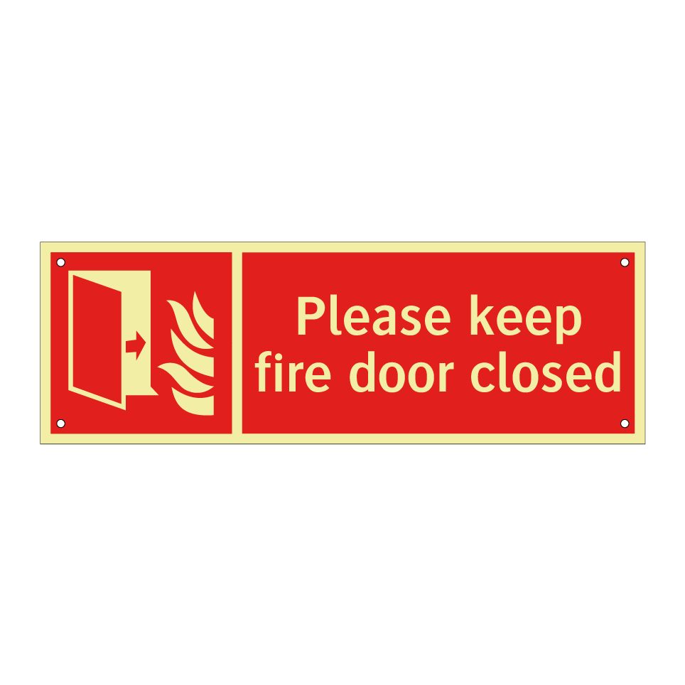 Please keep fire door closed