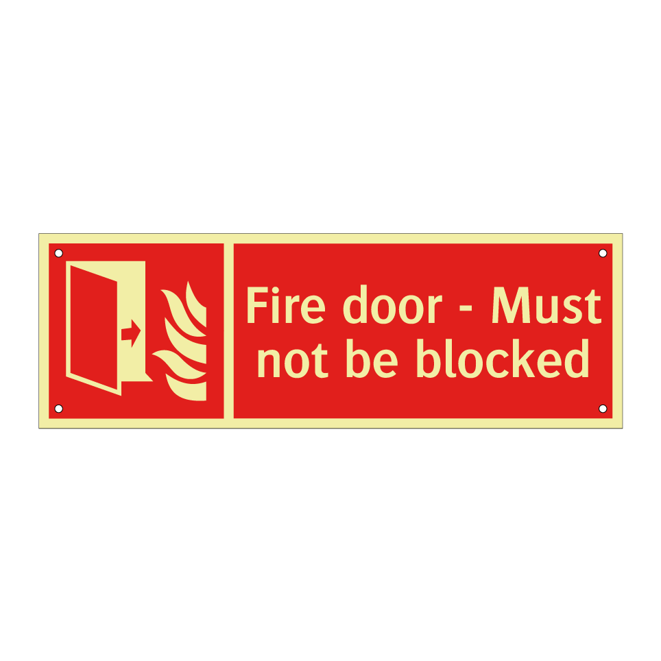 Fire door - Must not be blocked