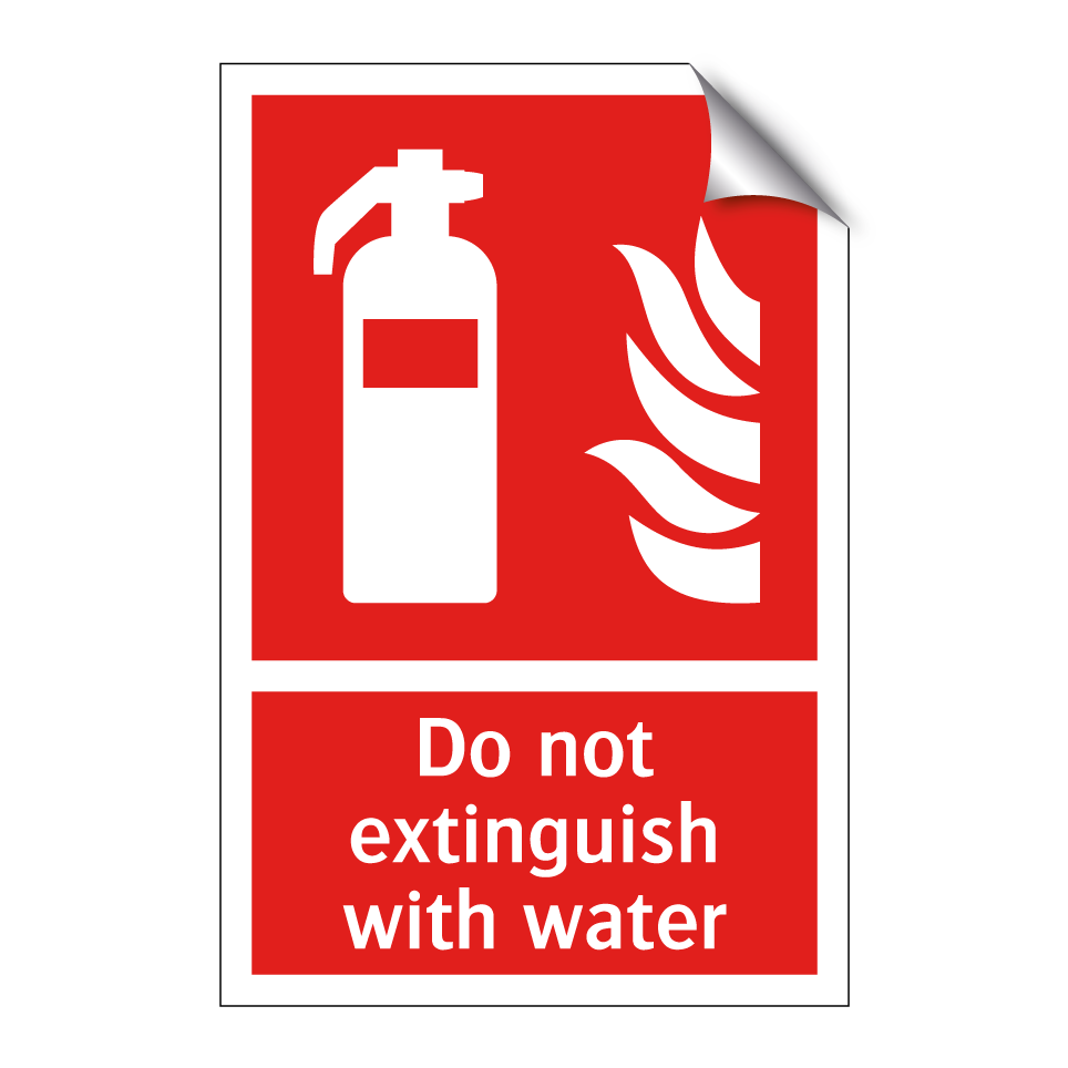 Do not extinguish with water