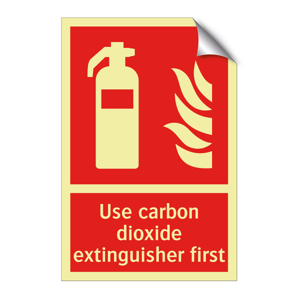 Use carbon dioxide extinguisher first