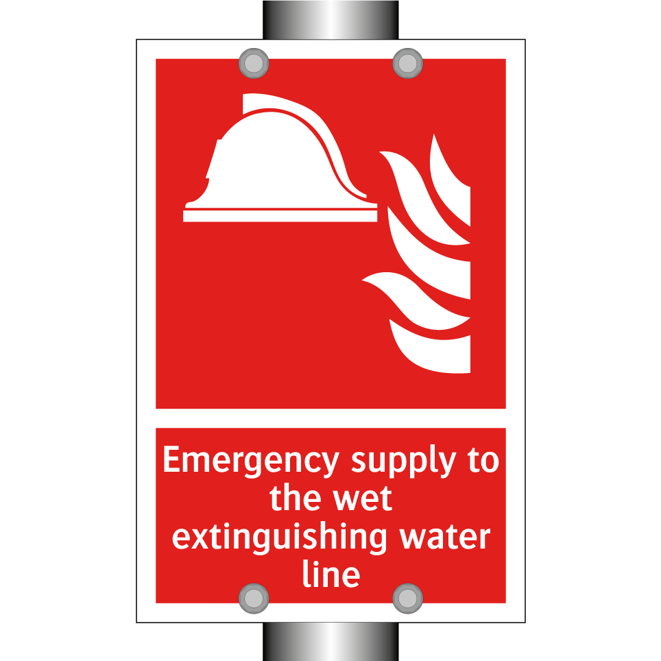 Emergency supply to the wet extinguishing water line