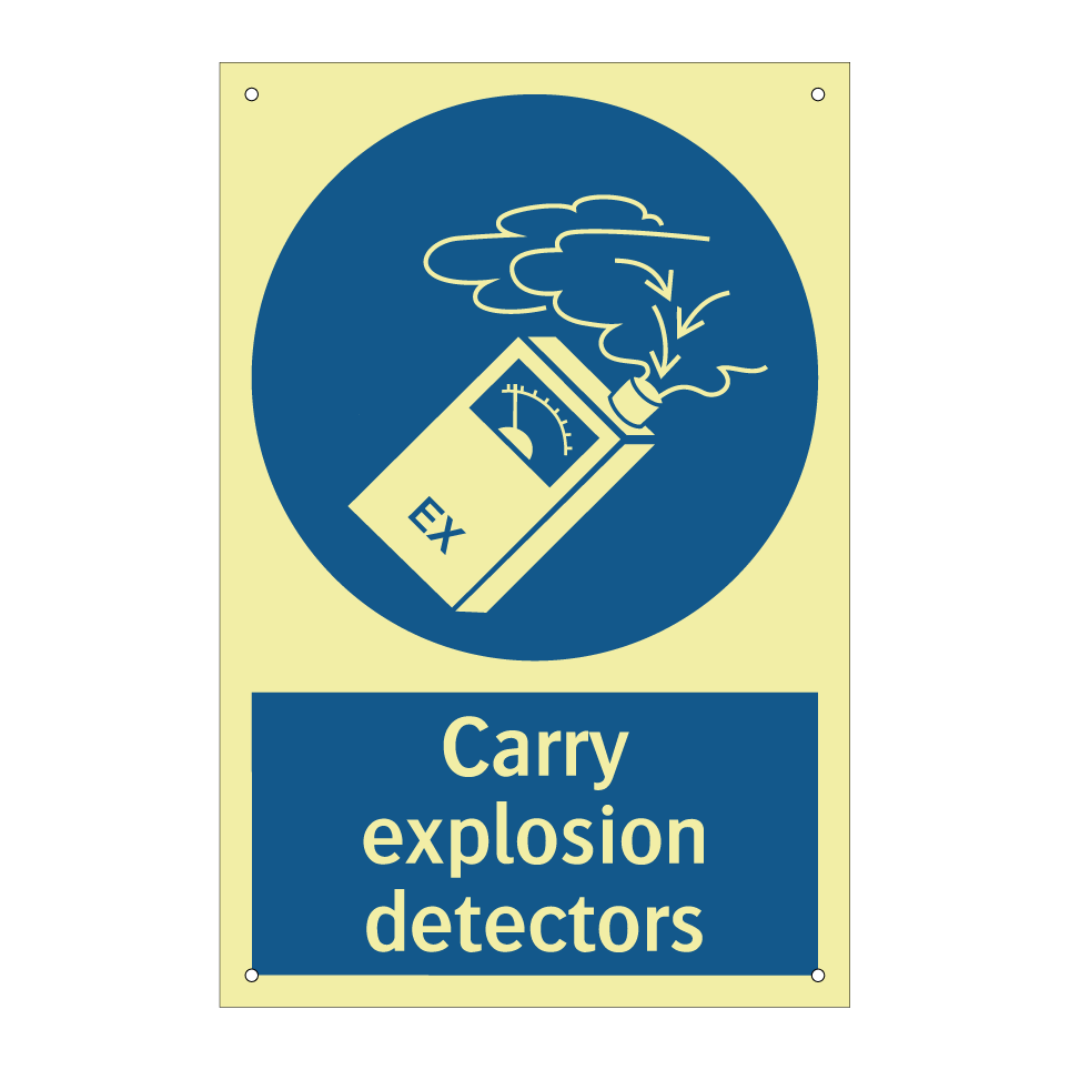 Carry explosion detectors