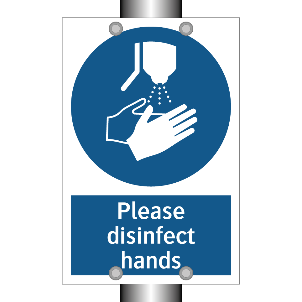 Please disinfect hands