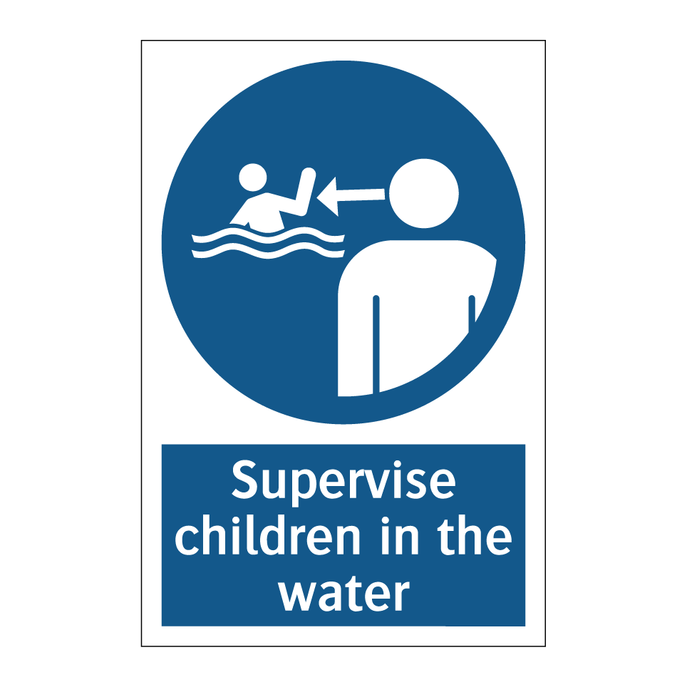 Supervise children in the water