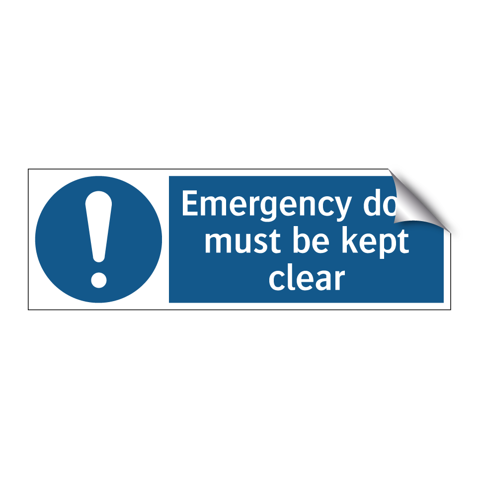Emergency door must be kept clear