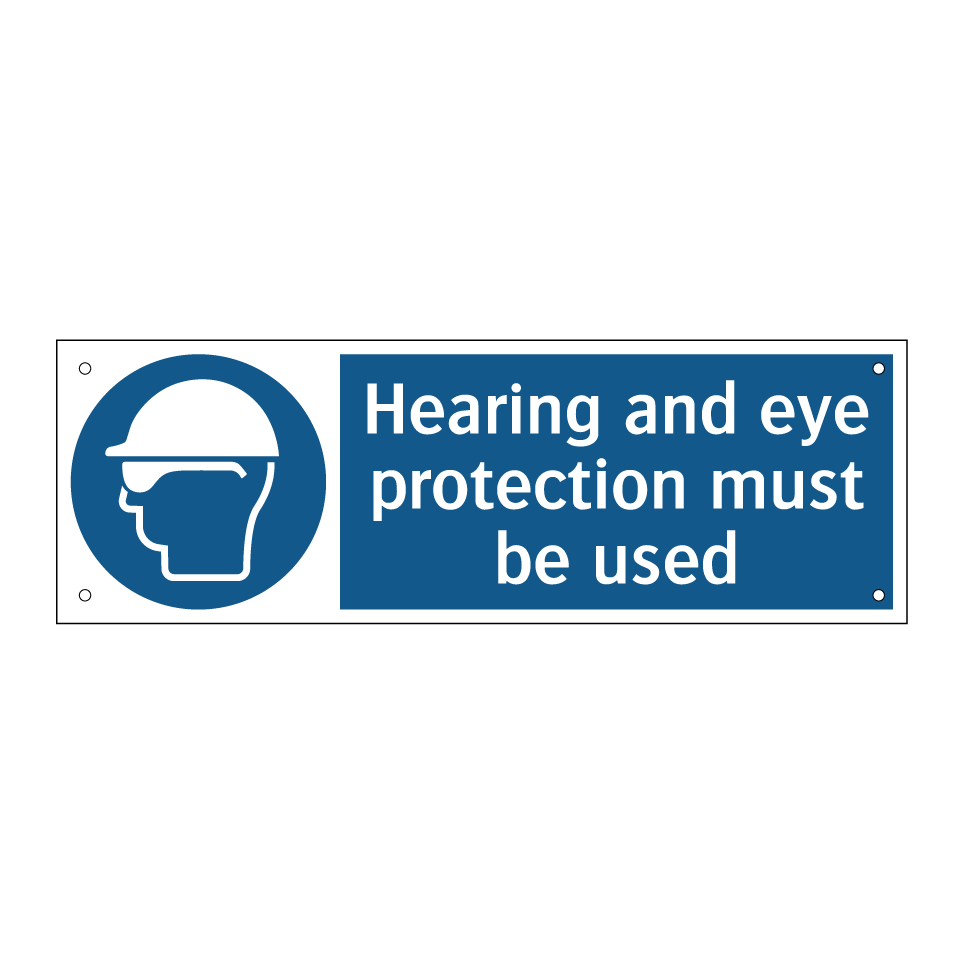 Hearing and eye protection must be used