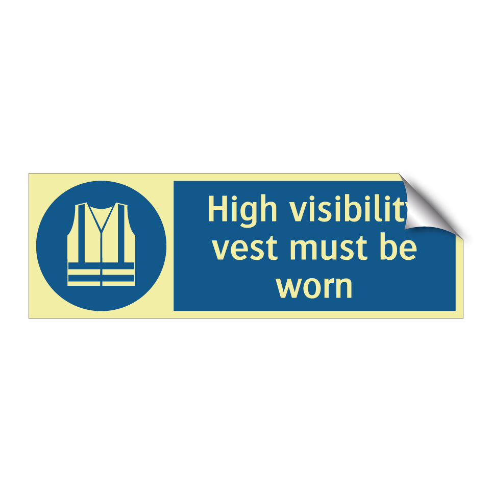 High visibility vest must be worn