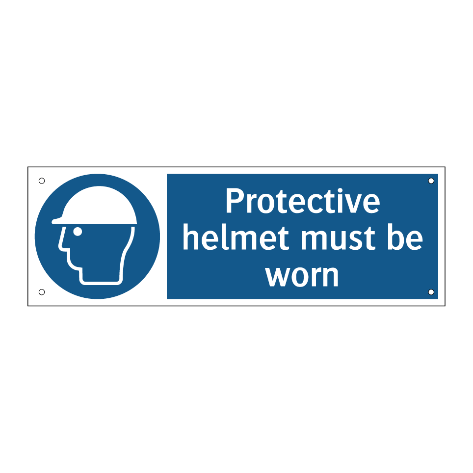 Protective helmet must be worn