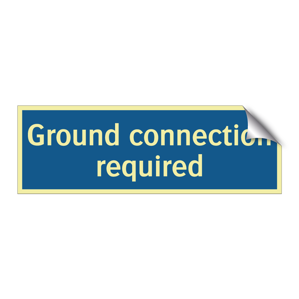 Ground connection required