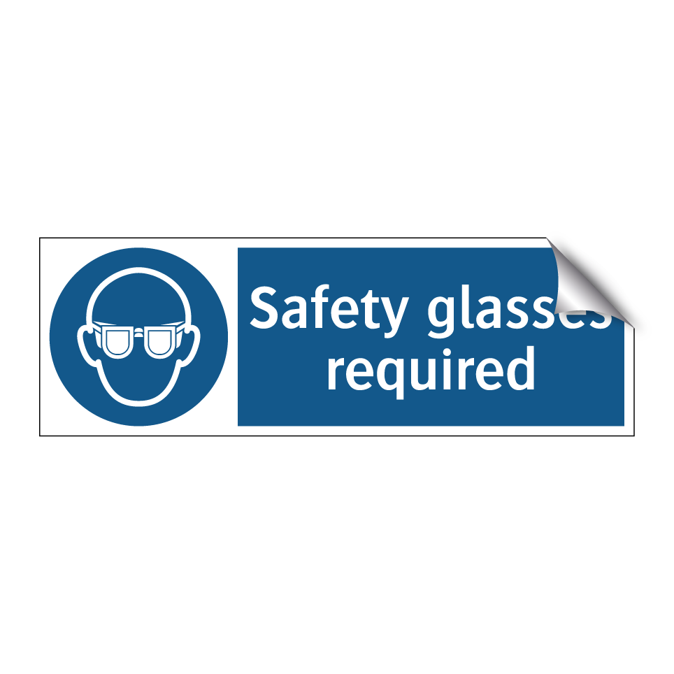 Safety glasses required