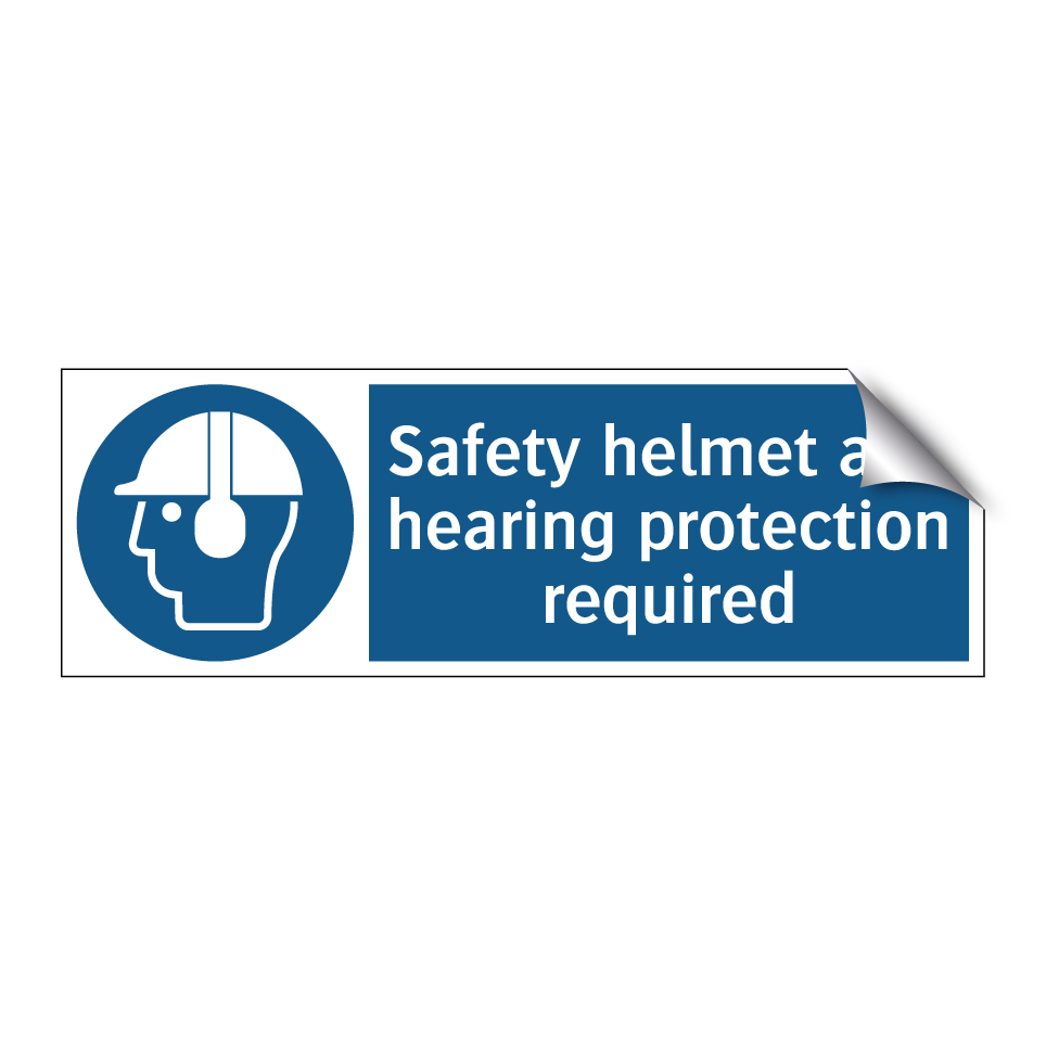 Safety helmet and hearing protection required