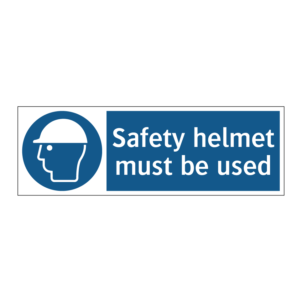 Safety helmet must be used