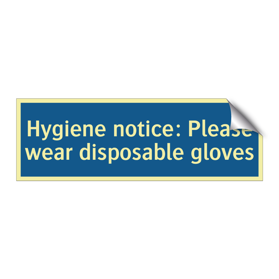 Hygiene notice: Please wear disposable gloves