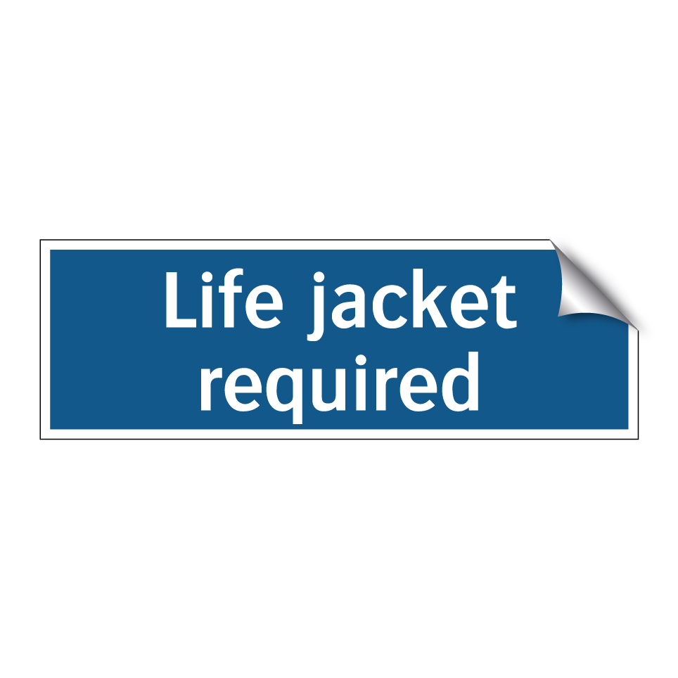 Life jacket required