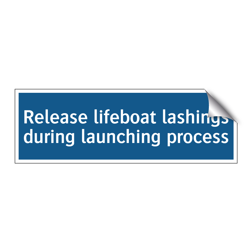 Release lifeboat lashings during launching process