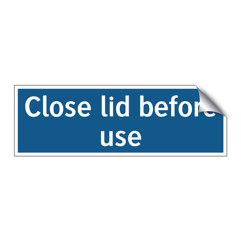 Close lid before use