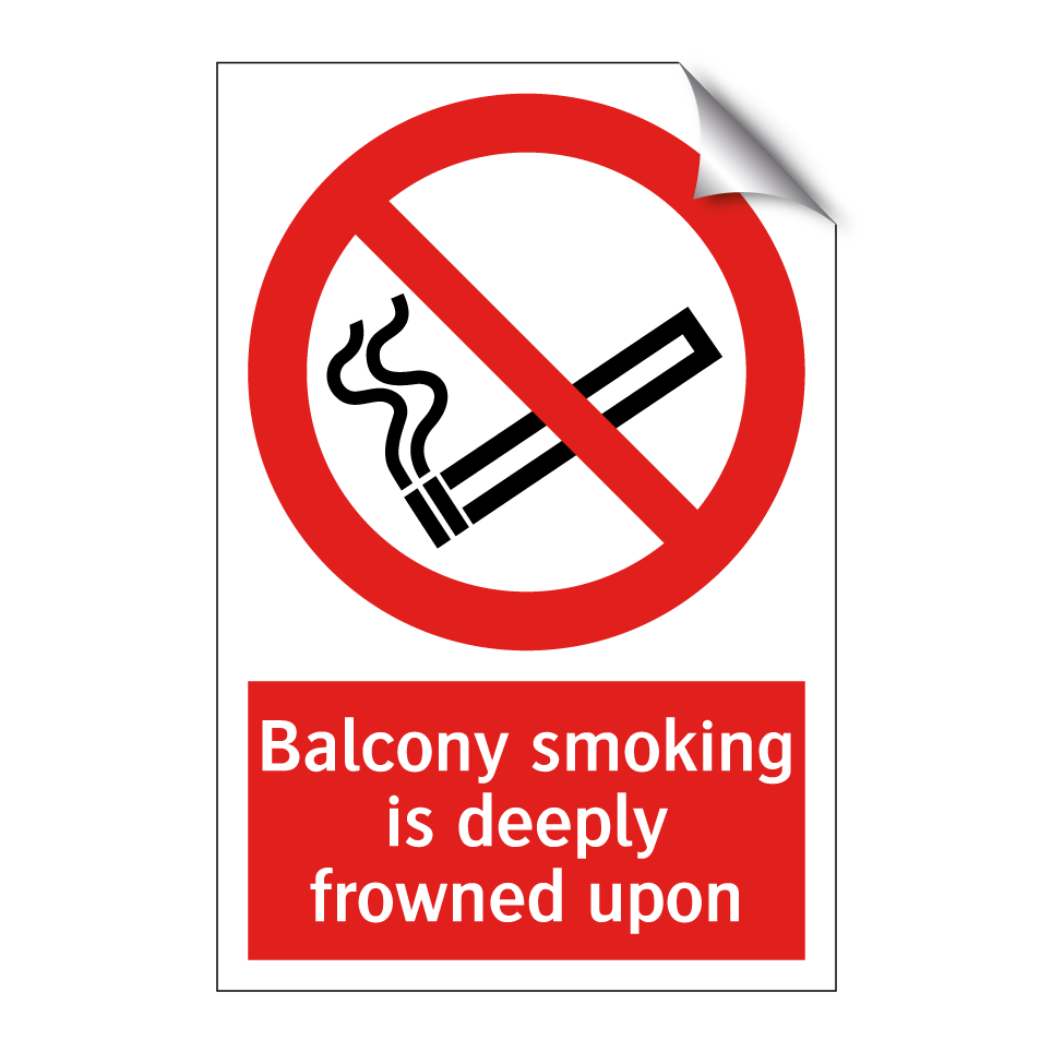 Balcony smoking is deeply frowned upon