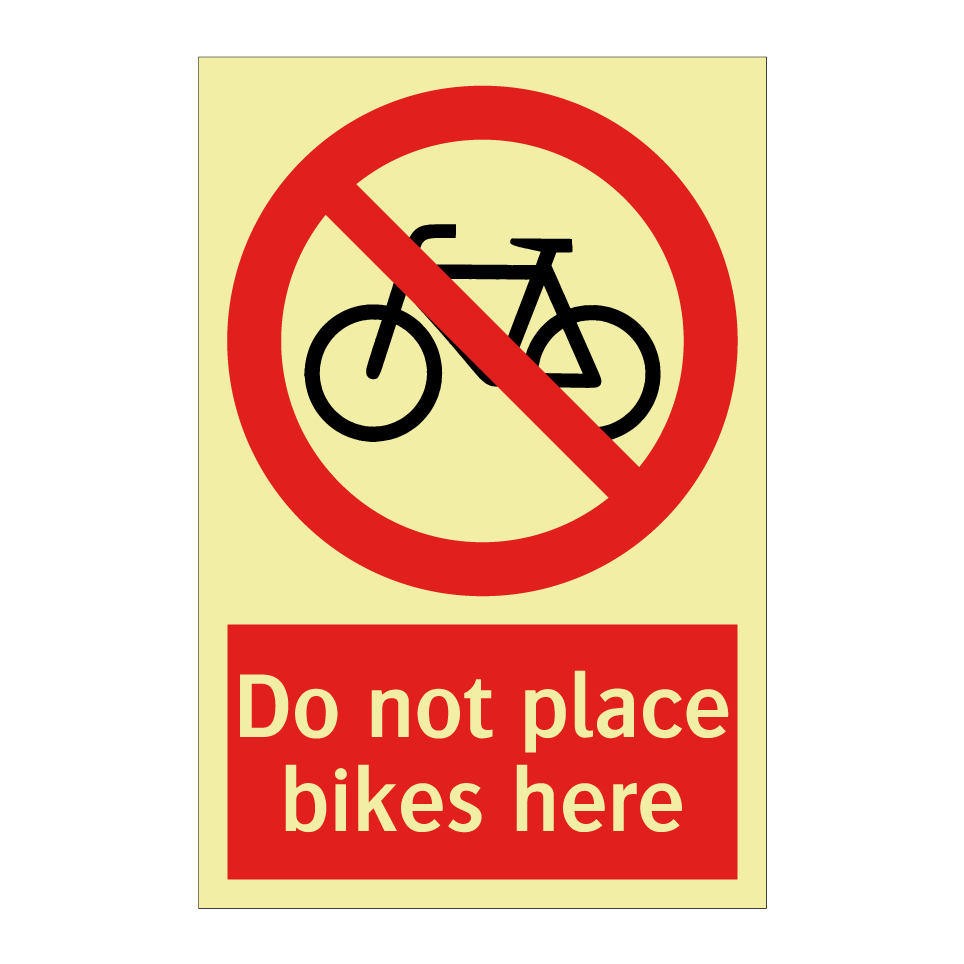 Do not place bikes here