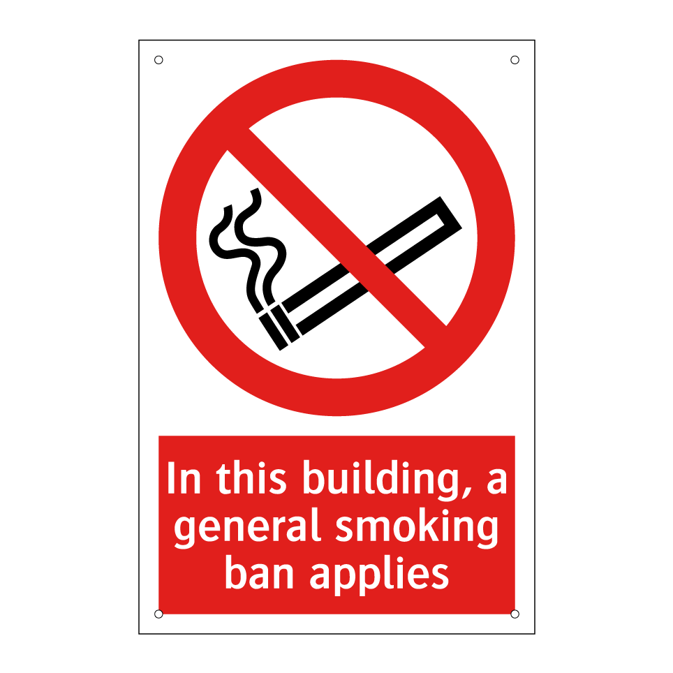 In this building, a general smoking ban applies