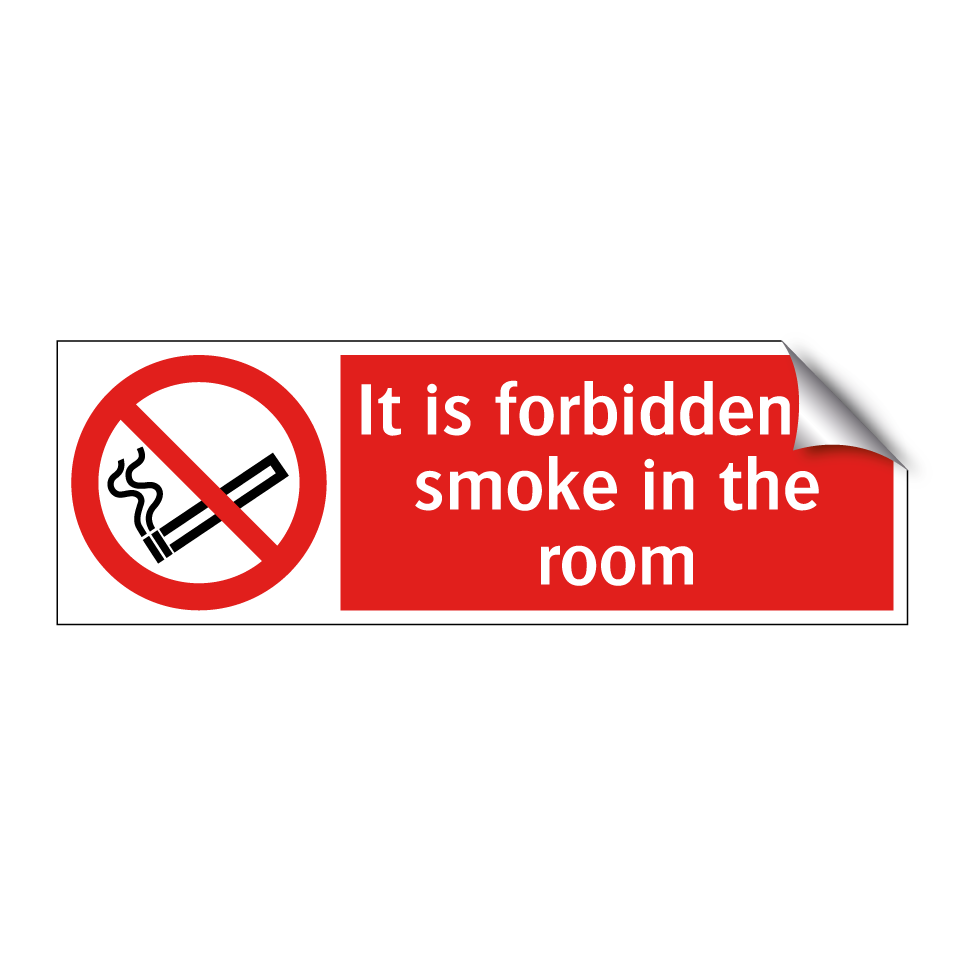 It is forbidden to smoke in the room