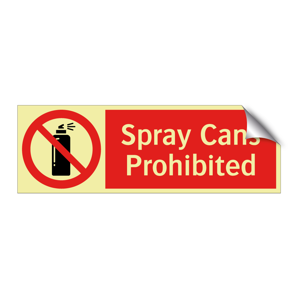 Spray Cans Prohibited