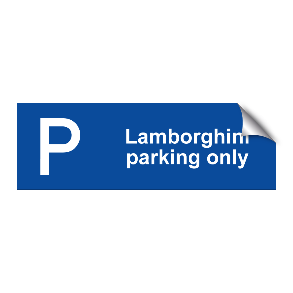 Lamborghini parking only
