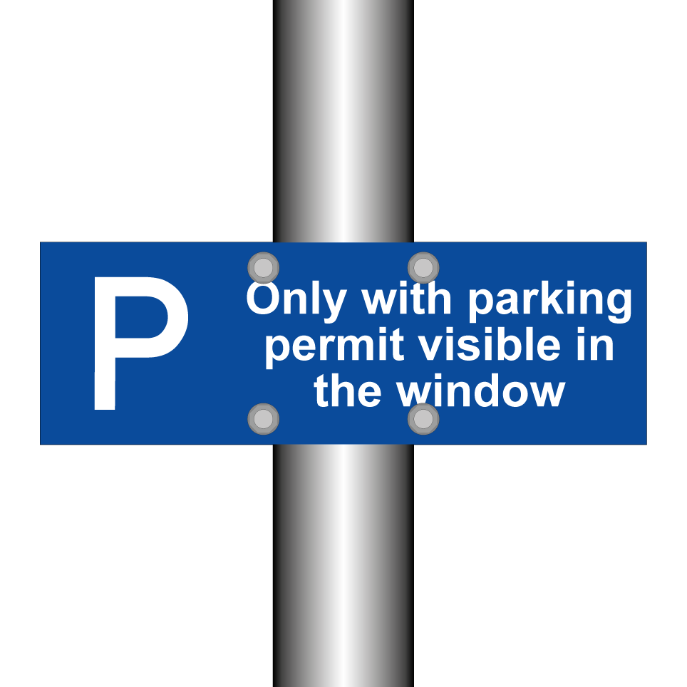 Only with parking permit visible in the window