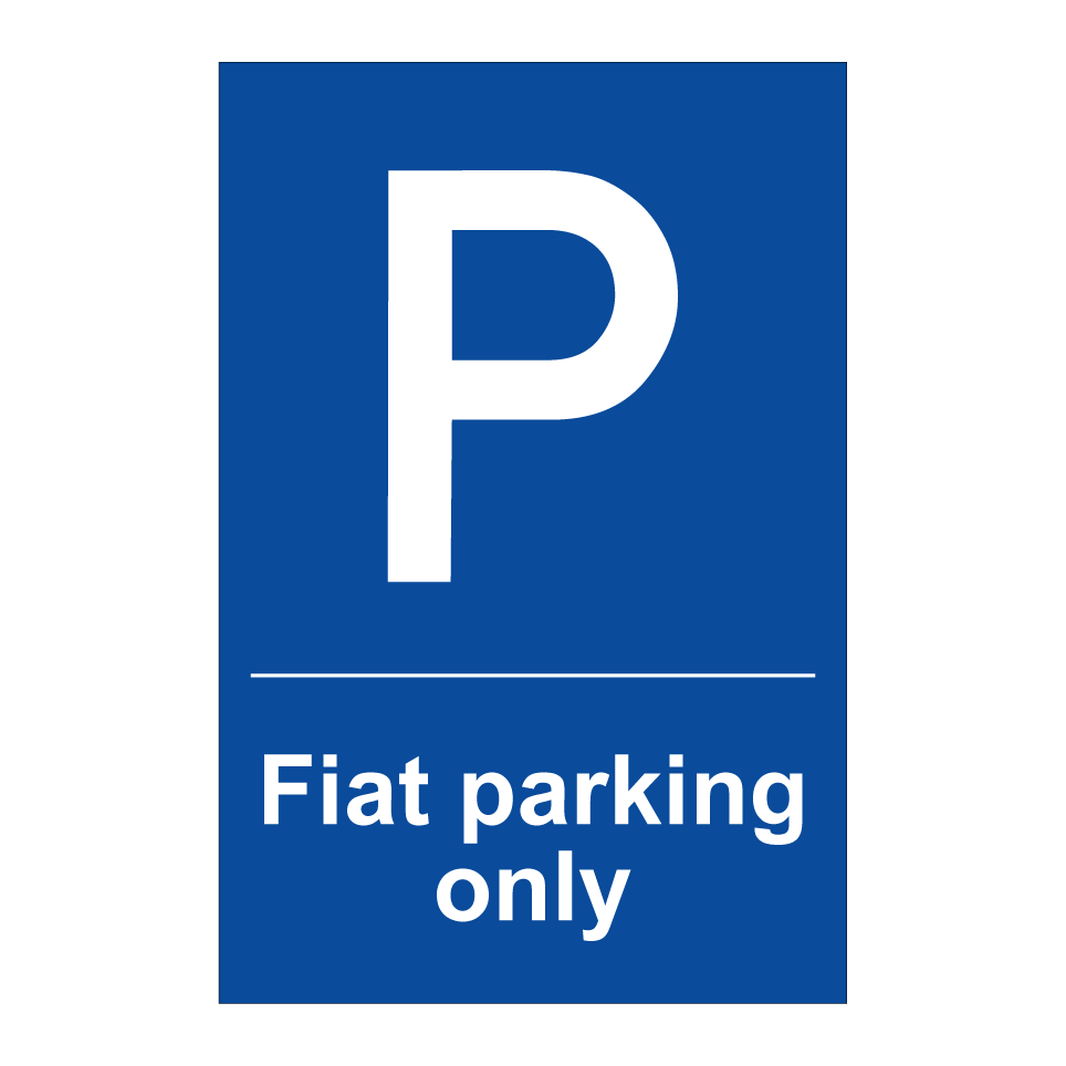Fiat parking only