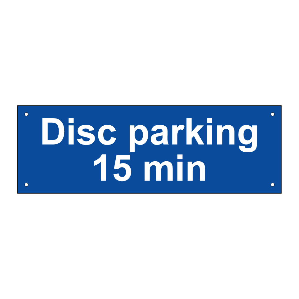 Disc parking 15 min