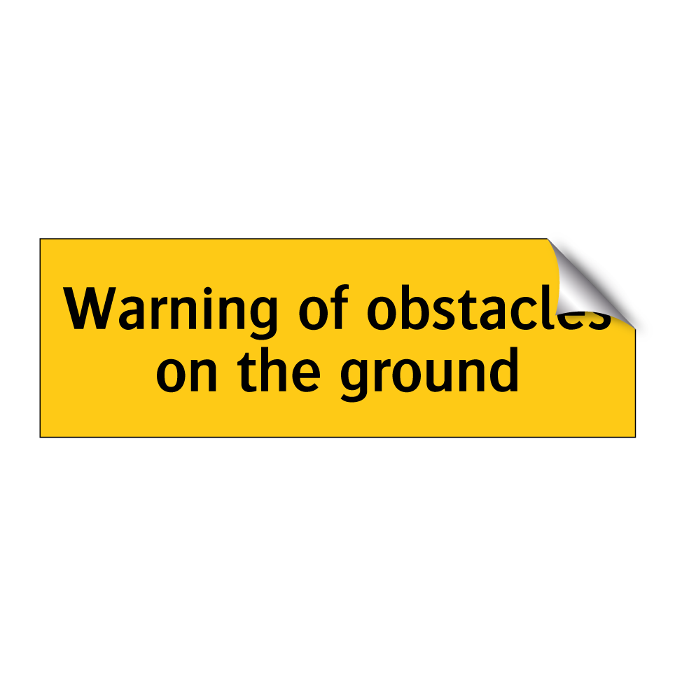 Warning of obstacles on the ground
