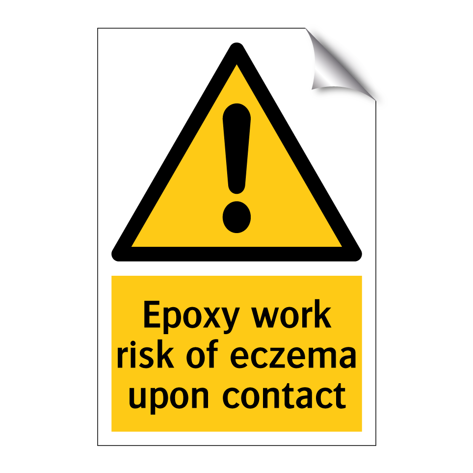 Epoxy work risk of eczema upon contact