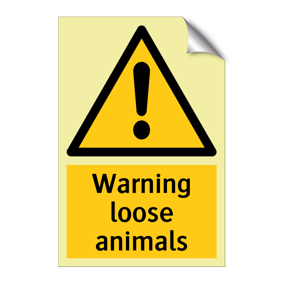 Warning loose animals