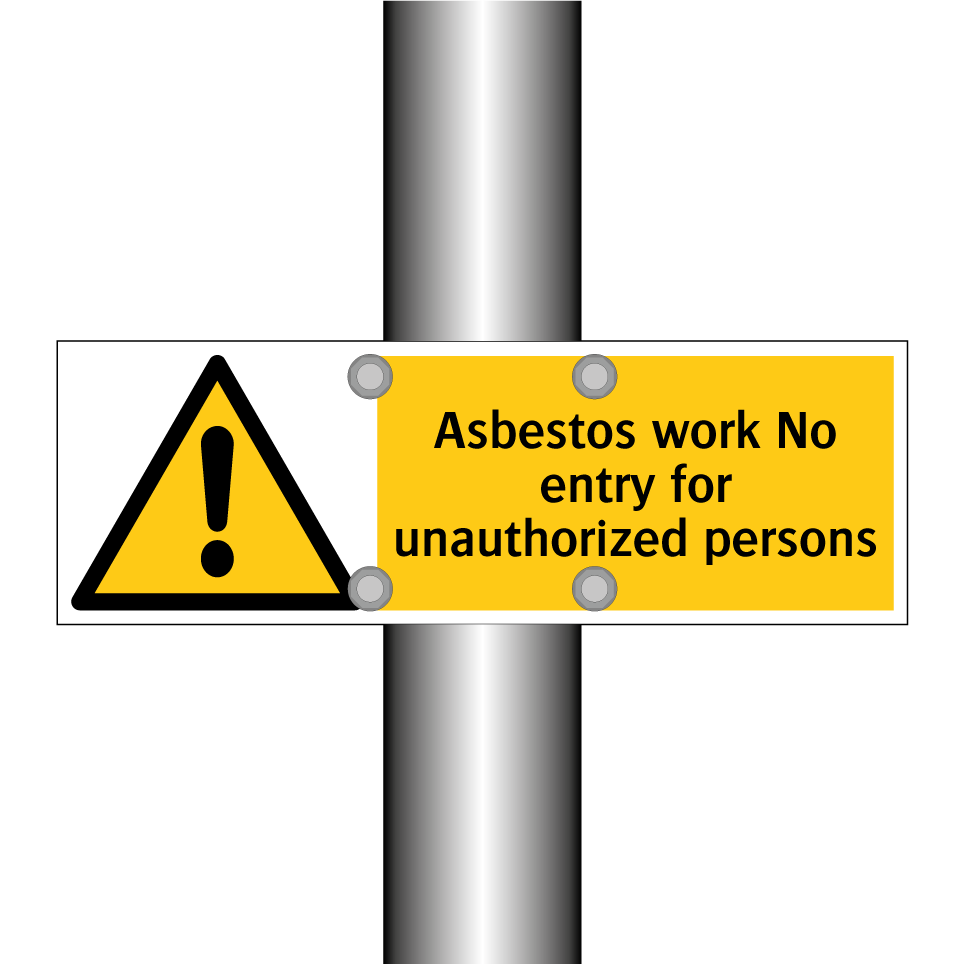 Asbestos work No entry for unauthorized persons