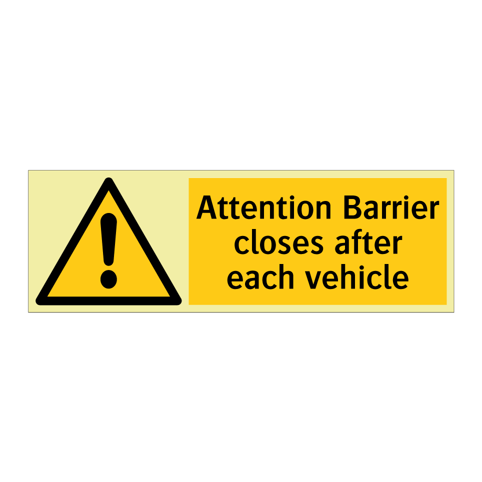 Attention Barrier closes after each vehicle