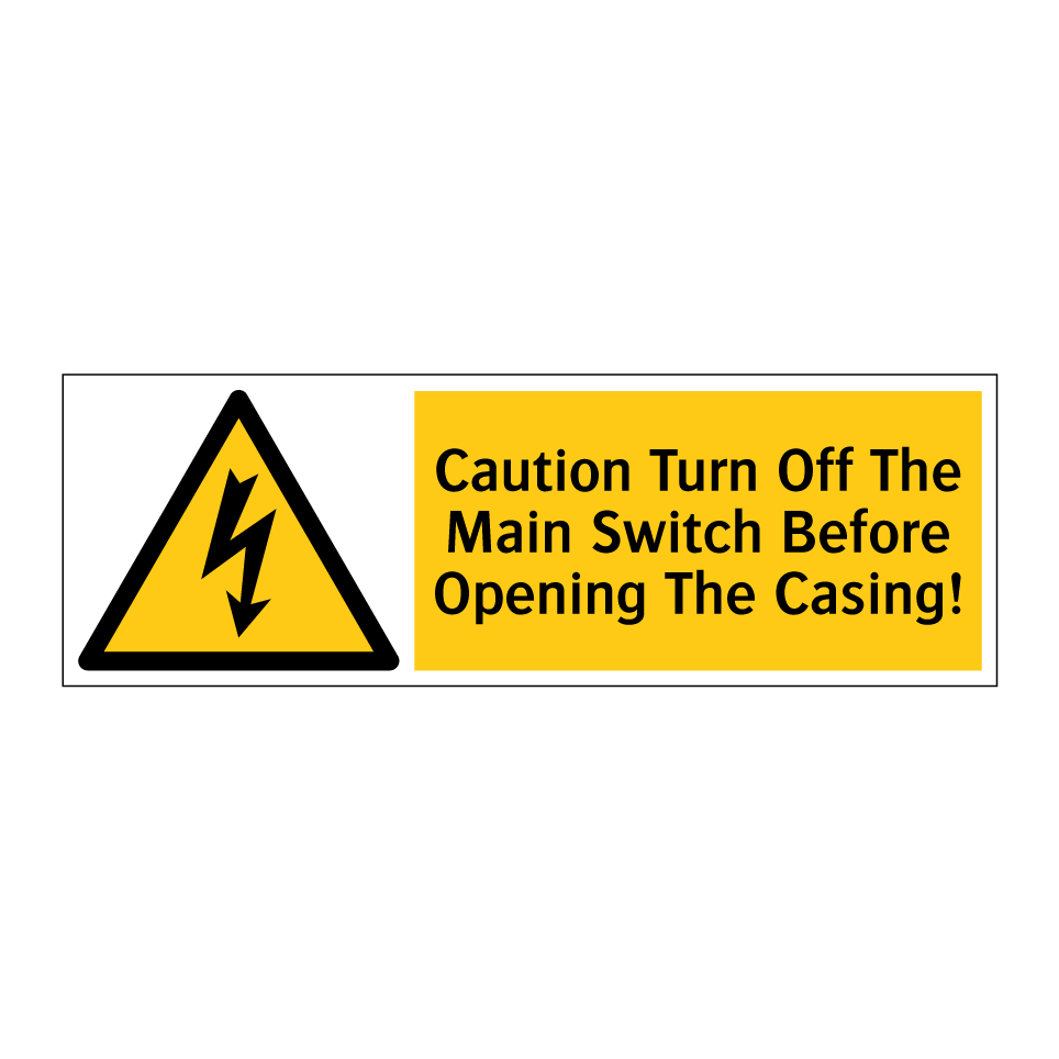 Caution Turn Off The Main Switch Before Opening The Casing!