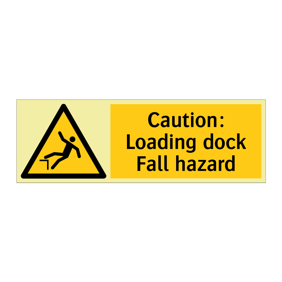 Caution: Loading dock Fall hazard