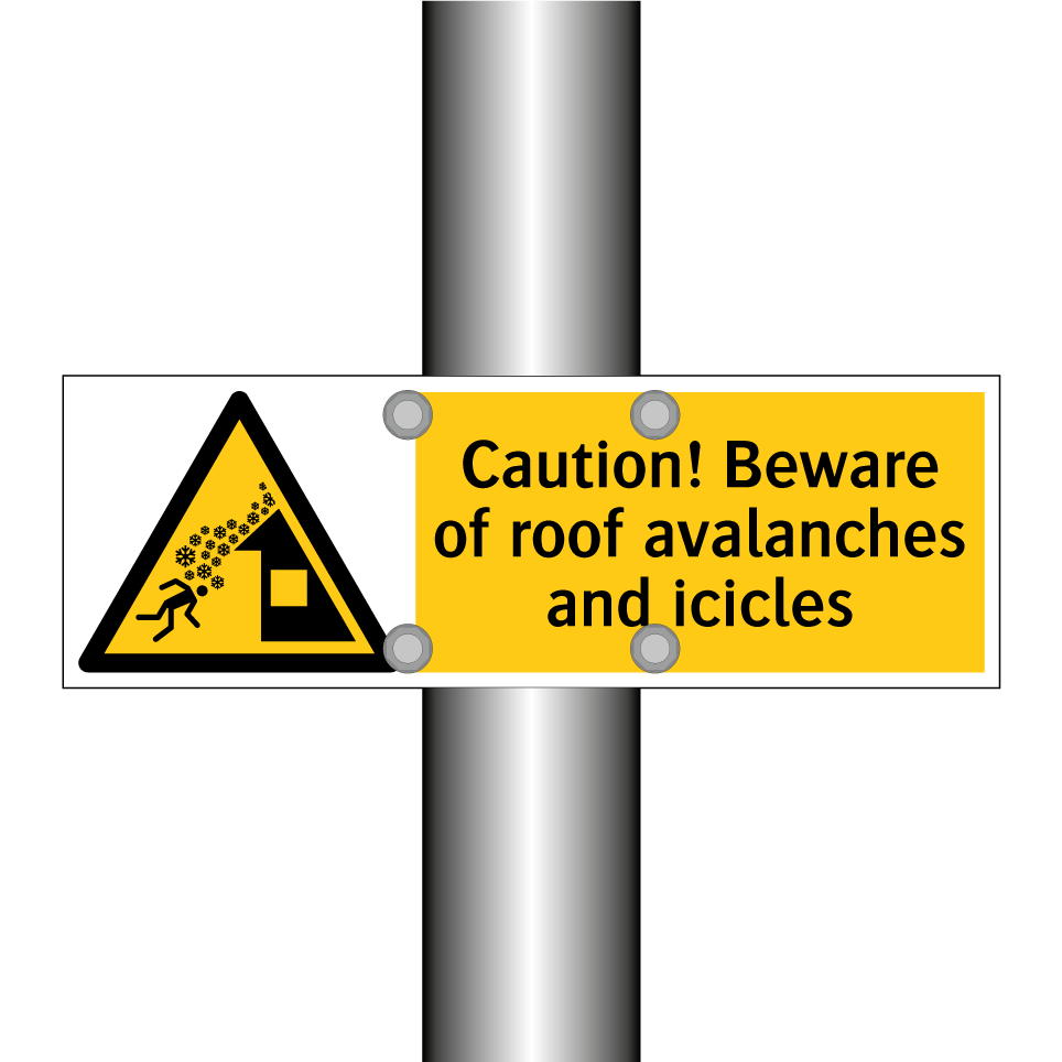 Caution! Beware of roof avalanches and icicles
