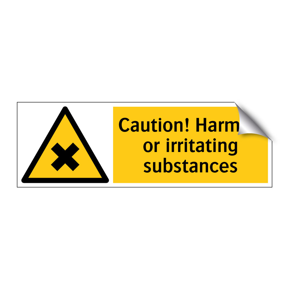 Caution! Harmful or irritating substances